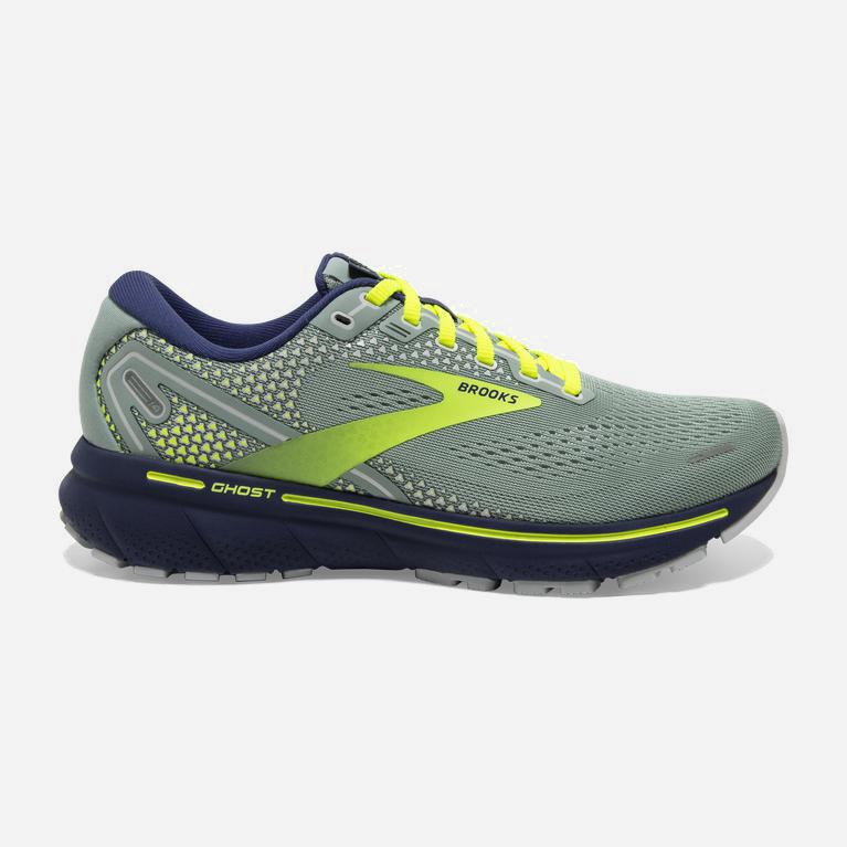 Ténis Brooks Ghost 14 Cushioned Sapatilhas De Corrida Para Estrada Mulher Azuis /Verdes Amarelas (69